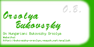 orsolya bukovszky business card